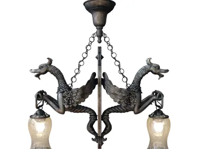 Dragon Sconce Light 3D model