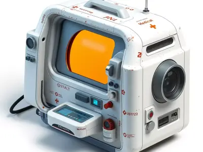 Rugged SciFi Medical Diagnostic Device Low-poly 3D model