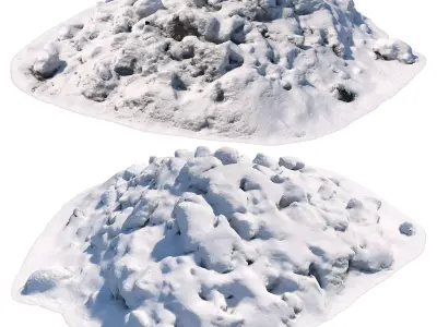 Ultra realistic a Pile of snow 3D model