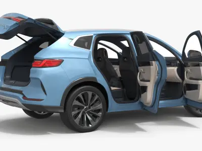  Seal U BYD Electric Family SUV Blue Rigged for Cinema 4D 