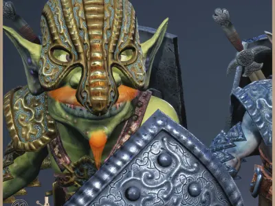 Goblin Gladiator Light Version Low-poly 3D model