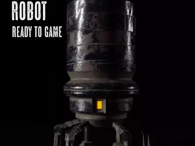 Robot  8K ready for game  Low-poly 3D model