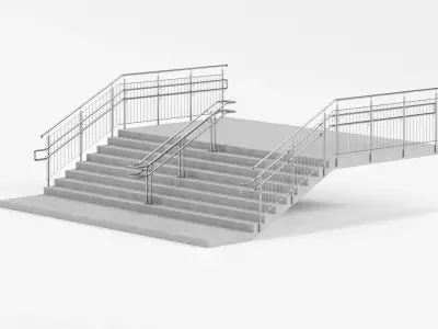 Outdoor stair 3D model
