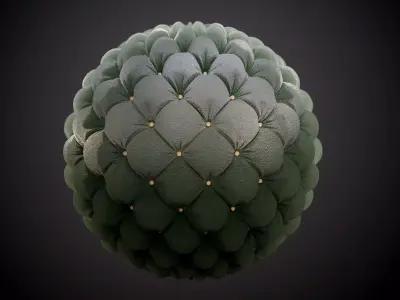 Leather Tufted Seamless PBR Texture Texture