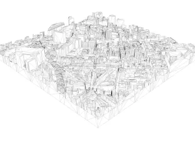 London city tile Level 2 block TQ3081 South West 3D model