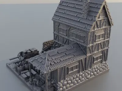 Mason House Tabletop Terrain 25 mm 3D print model