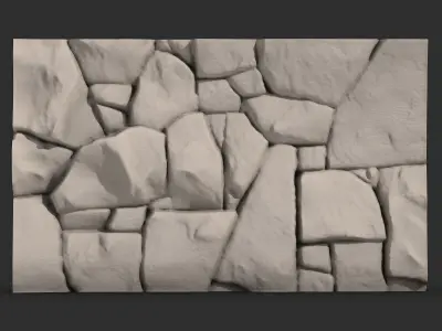 Fortress Stone Wall Section 3D print model purchase