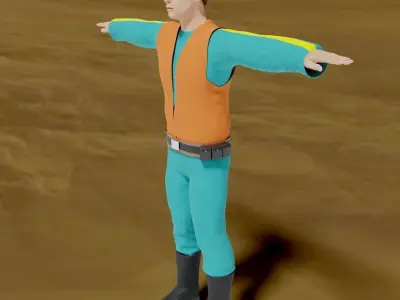 Sci-Fi Character Collection- rigged and animated Low-poly 3D model