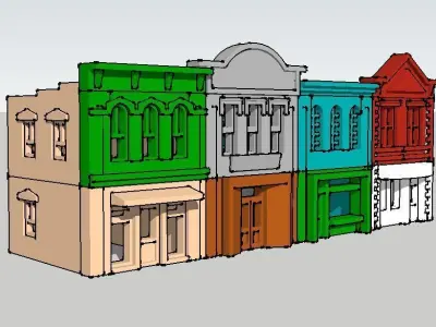 City Shop Set by Outland Models 3D Printable 3D print model