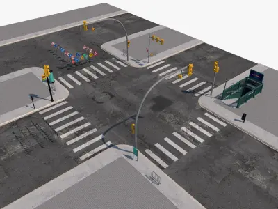 Road Street Collection 3D model