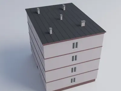 Apartment building 3D model