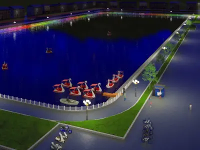 Pedal boat - Swan 3D model