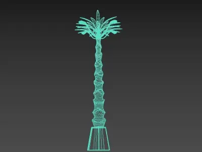 Solar Paneled Streetlight 3D model