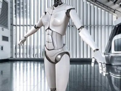 Artificial Intelligence AI robot 3D model