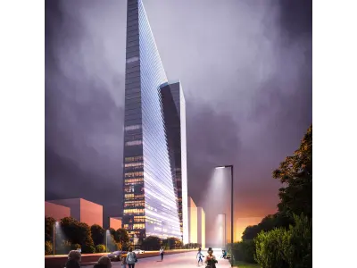 Exterior night scene 3D model