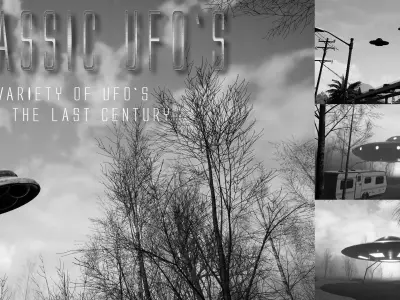 UFO - KIT-Bash 1 - 16 Low Poly PBR Ufo pack Low-poly 3D model