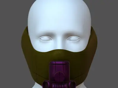 Gas mask helmet 3d model scifi Low-poly  Low-poly 3D model 331