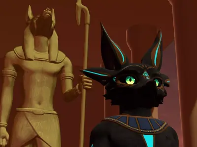 Deuzear Anubian Texture FREE  VRChat Audiolink Emission Matcap Texture