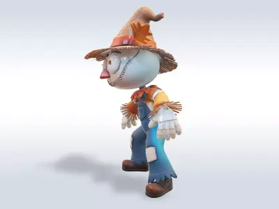 Scarecrow Character halloween  3D Model 3D model