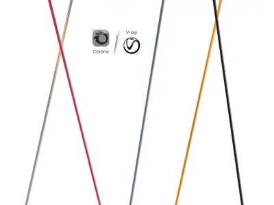 Elastica LED Floor Lamp 3D model