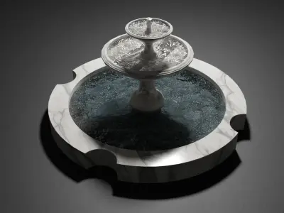 Decorative Fountain 3d Model 3D model