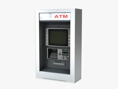 ATM Wall Mount Low-poly 3D model