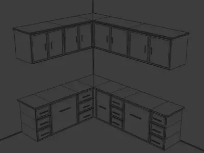 Kitchen Cabinet Free 3D model