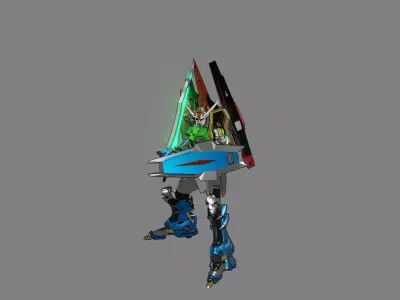 Attacker Gundam 19 3D model