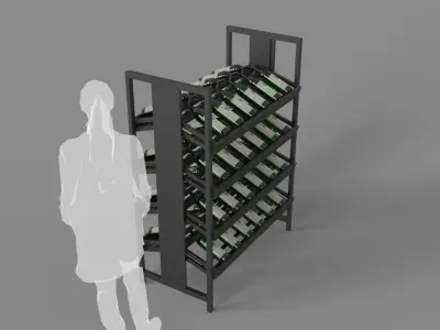 Wine Bottles Display 3D model