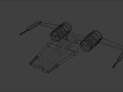 stylized 3d starfighter 1 Game-Ready Sci-Fi Spaceship in Blender Low-poly 3D model