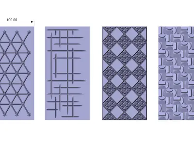 Decorative panels and doors for cnc engraving  3D print model