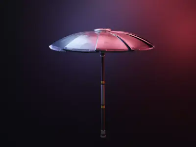 Victory Royale Umbrella Low-poly 3D model