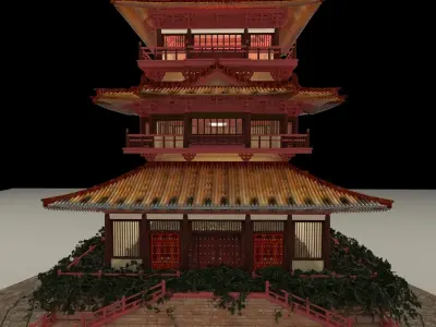 Chinese ancient tower 3D model