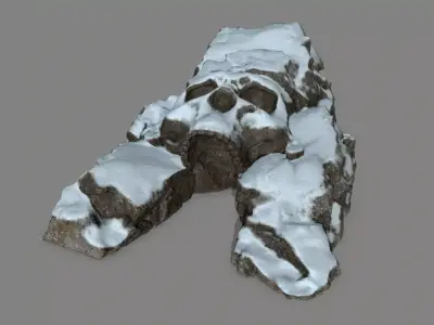 Skull Cave Low-poly 3D model