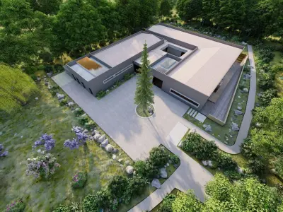 Modern office-Futuristic Skyscraper-Building office 3D model