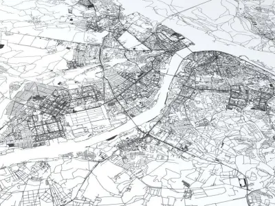 Nizhny Novgorod Road Network and Streets 3D model