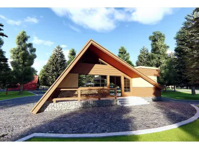 bungalow  Low-poly 3D model