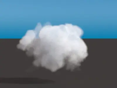 Realistic 3d cloud voxel grid 3D model