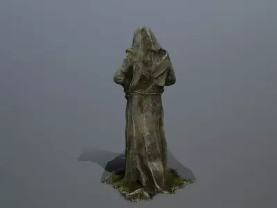 old statue  Low-poly 3D model get