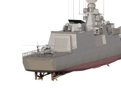 EUROPEAN NAVY CORVETTE 3D model
