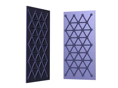 decorative engraved  panel 001  Low-poly 3D model