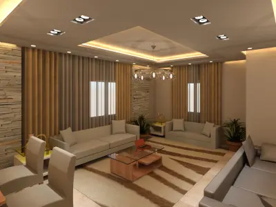 Revit Apartment  Low-poly 3D model