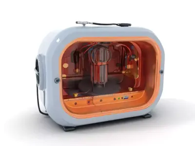 Modern Incubator Model Pack with LED Lighting and Control Panel Low-poly 3D model