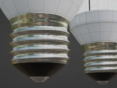 lamp LED Low-poly 3D model