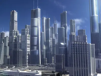 Freeway City Collection 3D Model Pack