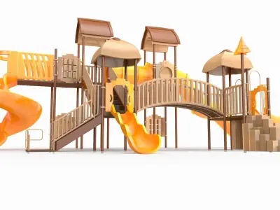 Playground for Children Low-poly 3D model