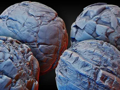Ultra HQ Terrain Seamless Sculpt Zbrush brushes and Alphas Vol4 3D model