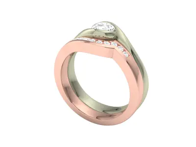 Women Ring  Render 3dm STL OBJ FBX Details 3D print model 32