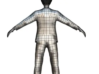 Cartoon Low Poly Style Avatar 018 3D Model Low-poly 3D model