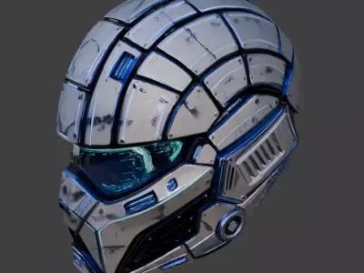 scifi helmet 3D model